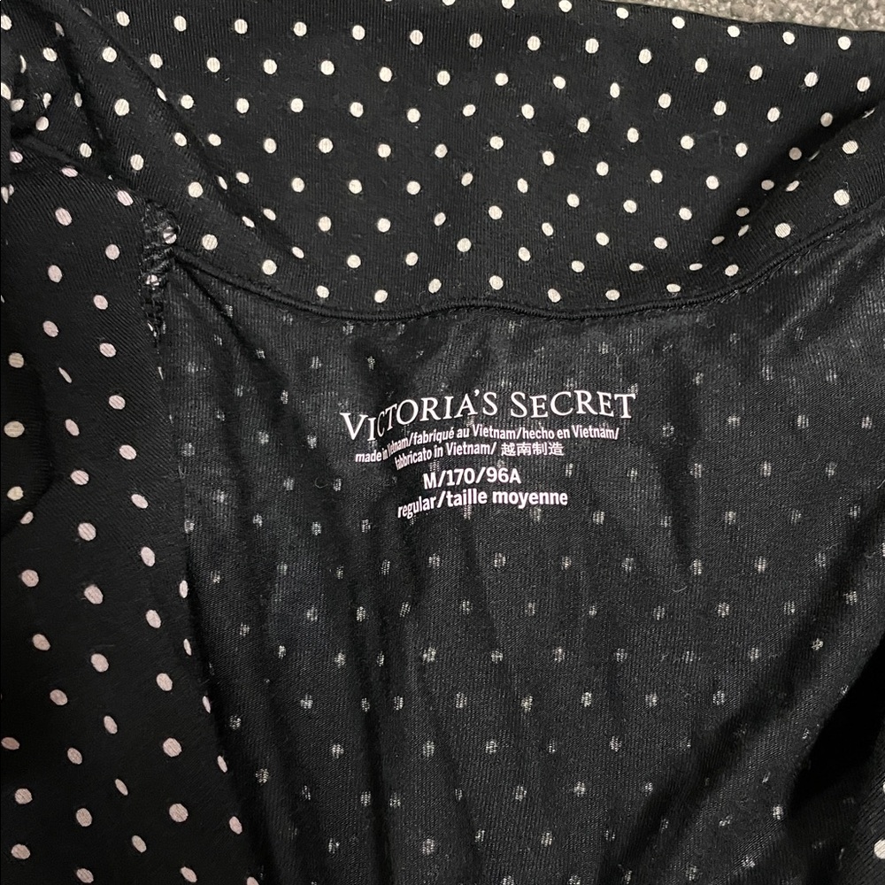 Victoria's Secret Black Dot Modal Long Pajama Set M - Picture 3 of 3